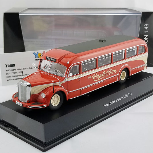 Schuco 1:43 Mercedes-Benz O6600 Travel favorite red/cream 450274900