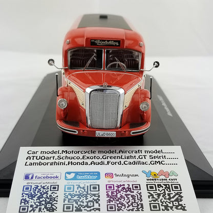 Schuco 1:43 Mercedes-Benz O6600 Travel favorite red/cream 450274900