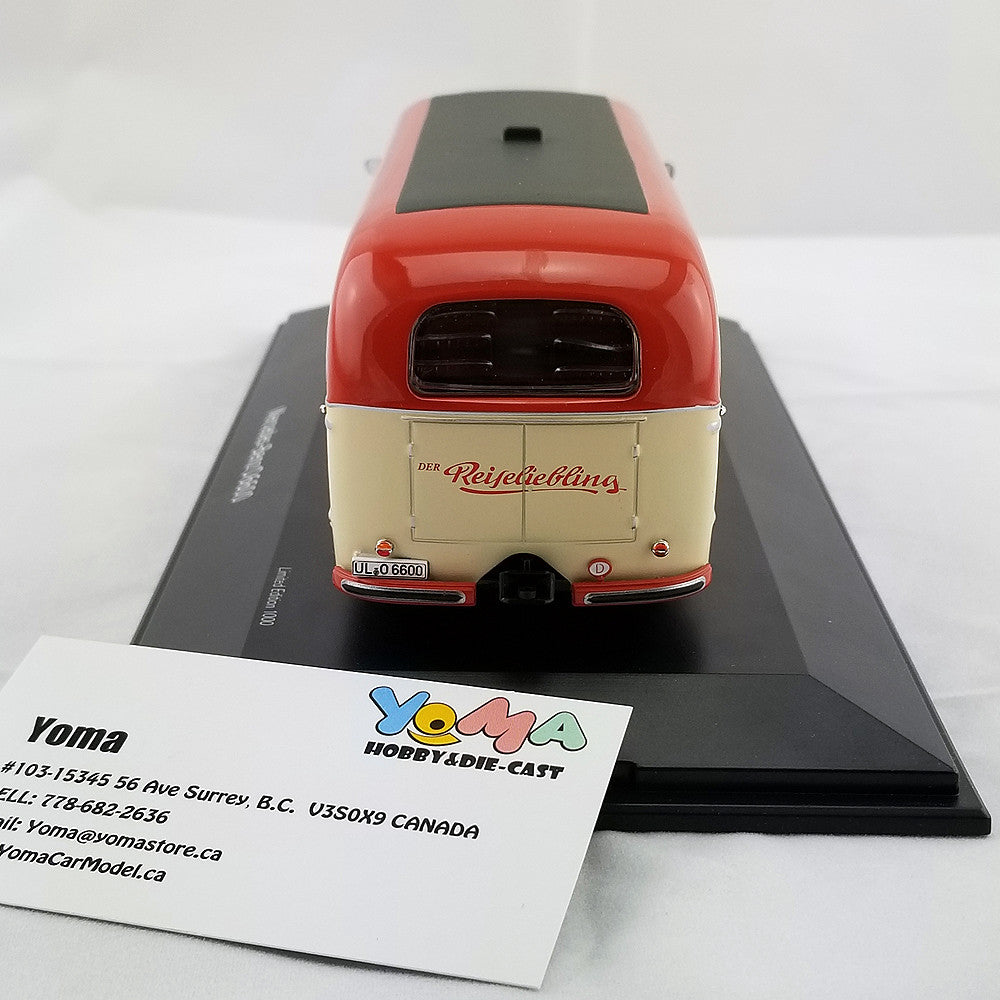 Schuco 1:43 Mercedes-Benz O6600 Travel favorite red/cream 450274900