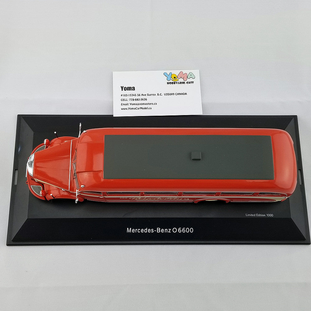 Schuco 1:43 Mercedes-Benz O6600 Travel favorite red/cream 450274900
