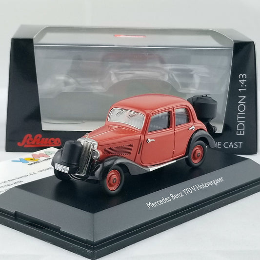 Schuco 1:43 Mercedes-Benz 170 V wood Gasification red/black 450246600