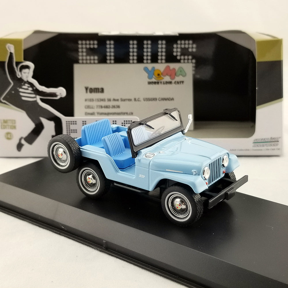 GreenLight 1:43 Elvis Presley (1935-77) - 1963 Jeep CJ-5 - Sierra Blue 86310