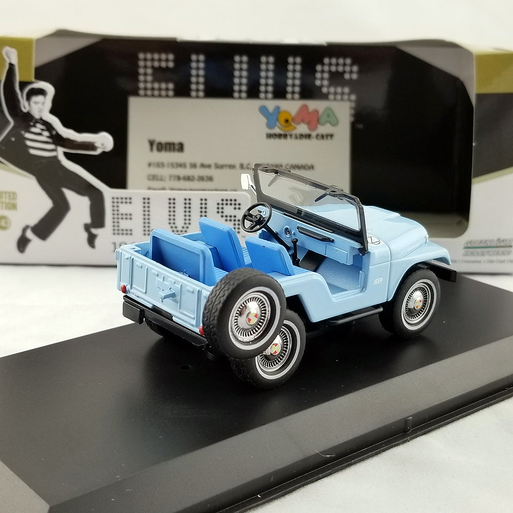 GreenLight 1:43 Elvis Presley (1935-77) - 1963 Jeep CJ-5 - Sierra Blue 86310