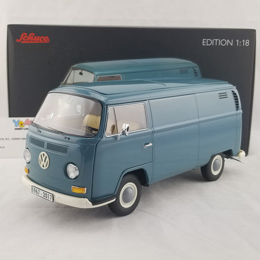 Schuco 1:18 Volkswagen T2a Edition 50 Jahre VW T2 1967-2017 box van blue 450019700