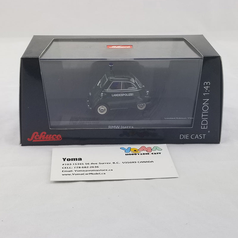 Schuco 1:43 BMW Isetta Landespolizei Country Police 450211700