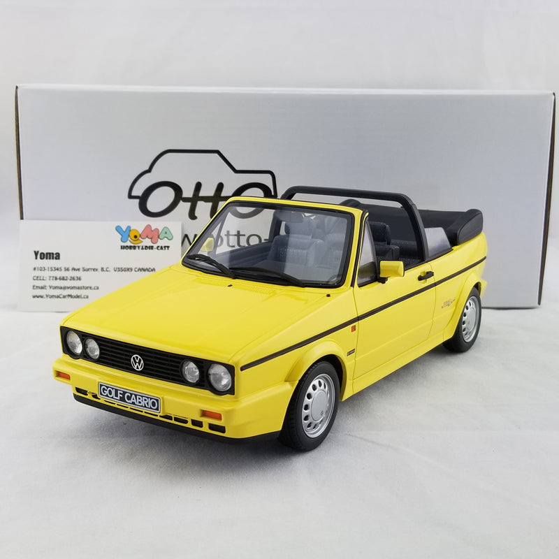 OTTO 1:18 Volkswagen Golf Cabriolet Young Line 1981 Yellow OT693