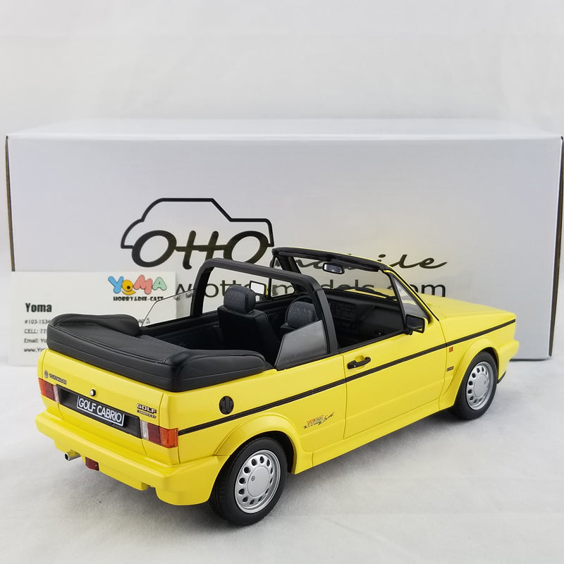 OTTO 1:18 Volkswagen Golf Cabriolet Young Line 1981 Yellow OT693