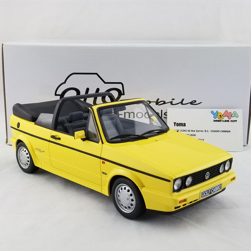 OTTO 1:18 Volkswagen Golf Cabriolet Young Line 1981 Yellow OT693