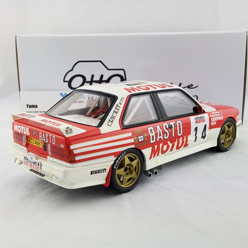 OTTO 1:18 BMW M3 E30 car #14 Tour de Corse 1989 Resin Model Car OT669