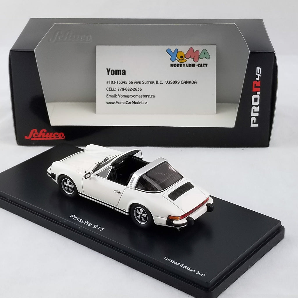 Schuco 1:43 Porsche 911 Targa Grand Prix White 450891300