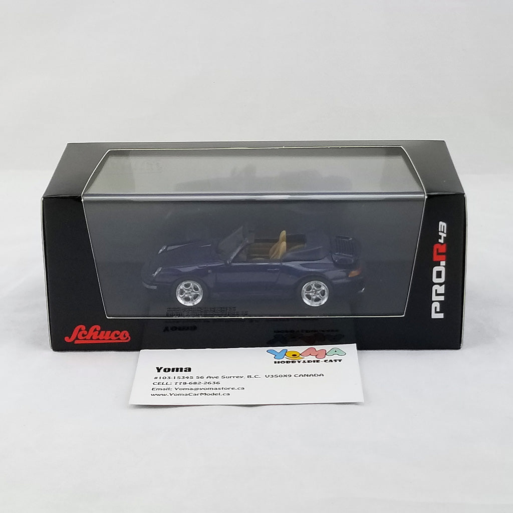 Schuco 1:43 Porsche 911 (993) Turbo Cabriolet Blue 450891700