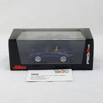 Schuco 1:43 Porsche 911 (993) Turbo Cabriolet Blue 450891700