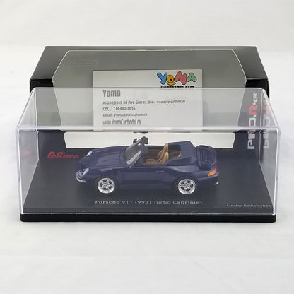 Schuco 1:43 Porsche 911 (993) Turbo Cabriolet Blue 450891700