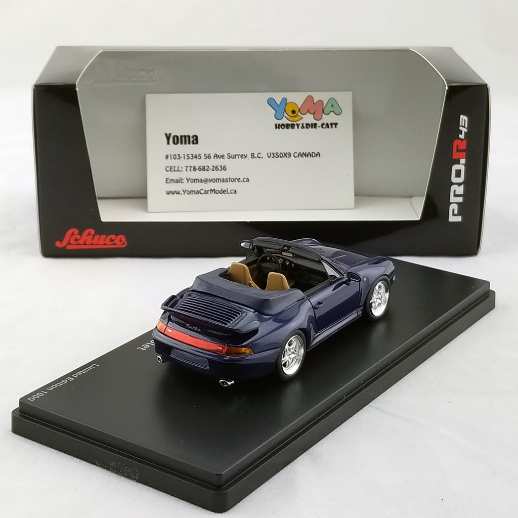 Schuco 1:43 Porsche 911 (993) Turbo Cabriolet Blue 450891700