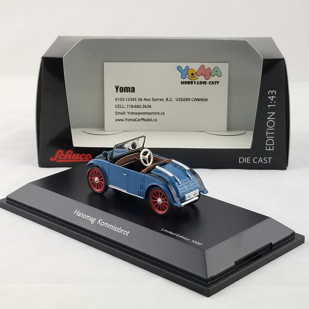 Schuco 1:43 Hanomag Kommissbrot Cabriolet blue 450295900