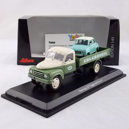Schuco 1:43 Hanomag L28 Pritsche mit Goggomobil Goggomobil-Service 450293800