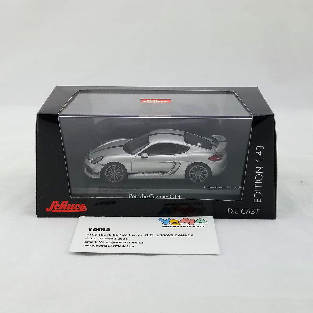 Schuco 1:43 Porsche Cayman GT4 Silver 450759300