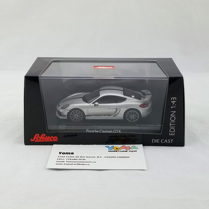 Schuco 1:43 Porsche Cayman GT4 Silver 450759300