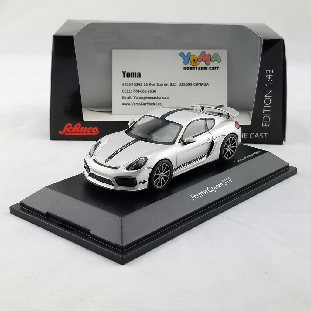 Schuco 1:43 Porsche Cayman GT4 Silver 450759300