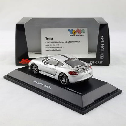 Schuco 1:43 Porsche Cayman GT4 Silver 450759300
