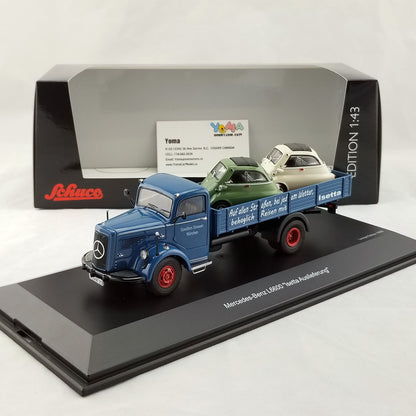 Schuco 1:43 Mercedes Benz L6600 pick up with 2x BMW Isetta Isetta Auslieferung 450304800