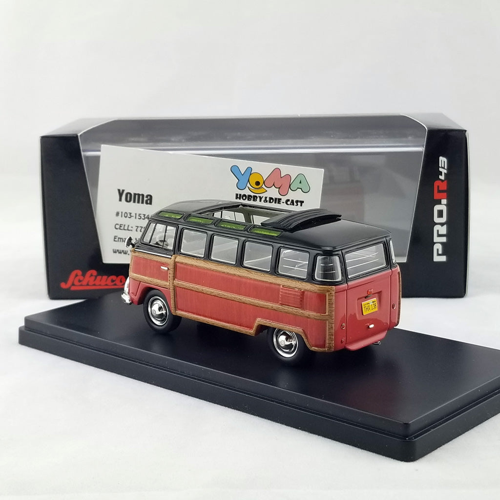 Schuco 1:43 Volkswagen VW T1 Transporter Samba Van Woody 450894300