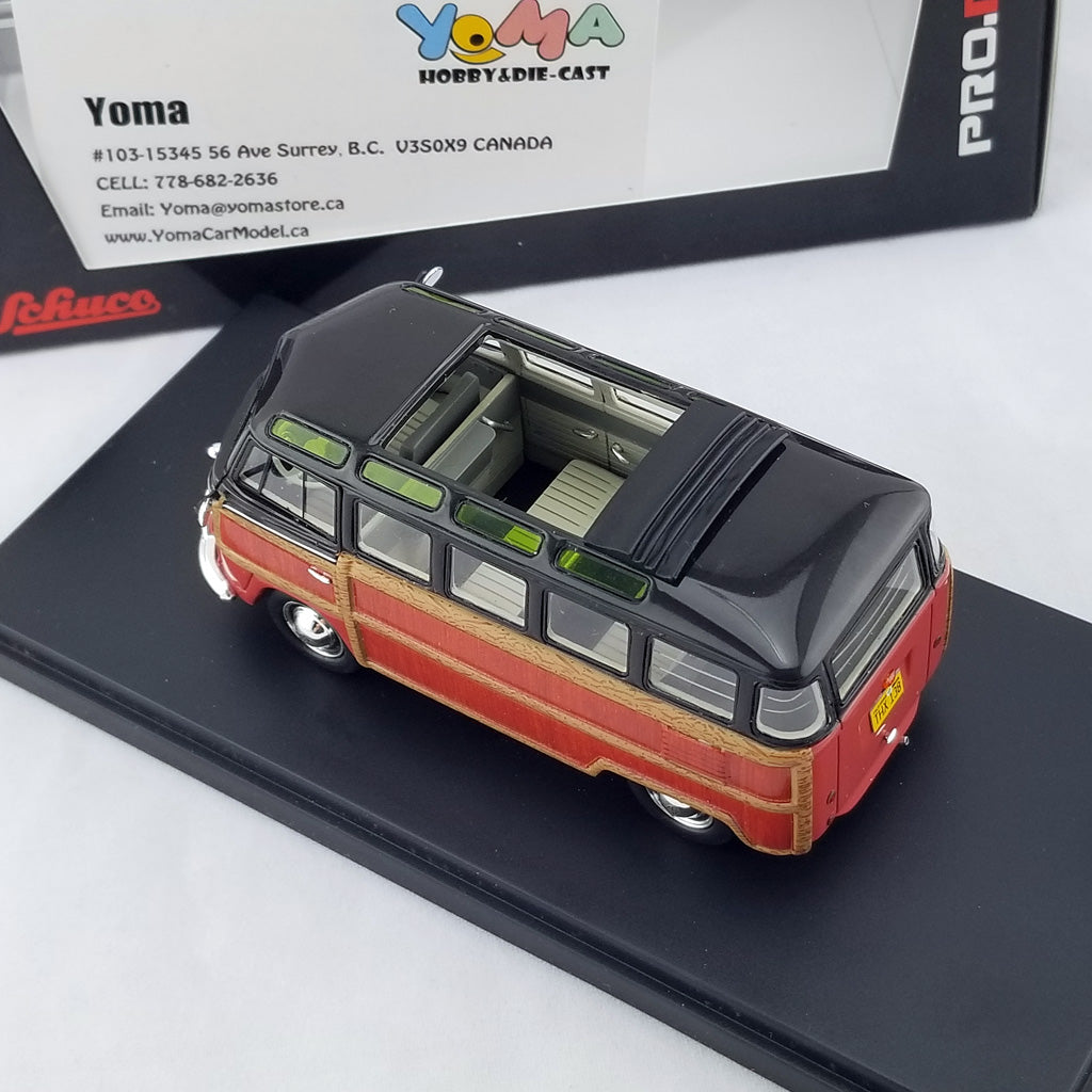 Schuco 1:43 Volkswagen VW T1 Transporter Samba Van Woody 450894300