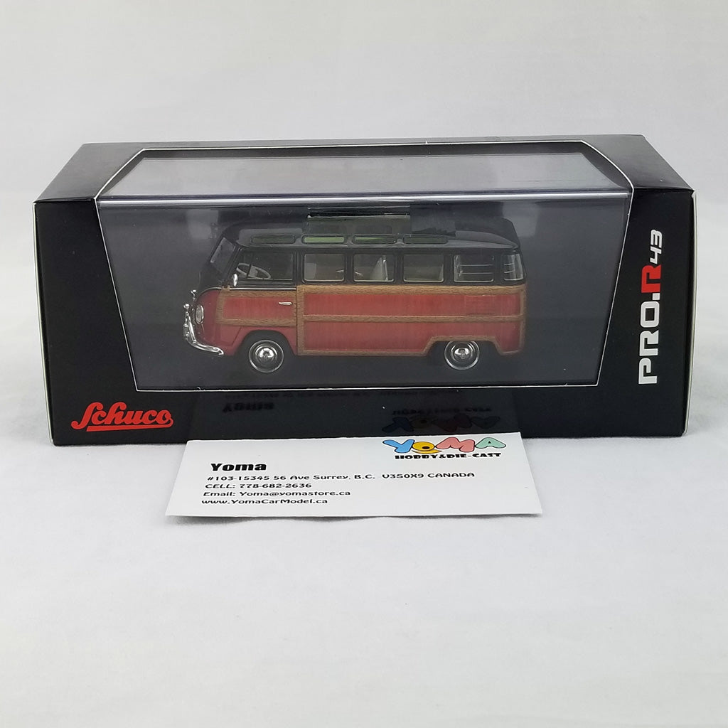 Schuco 1:43 Volkswagen VW T1 Transporter Samba Van Woody 450894300