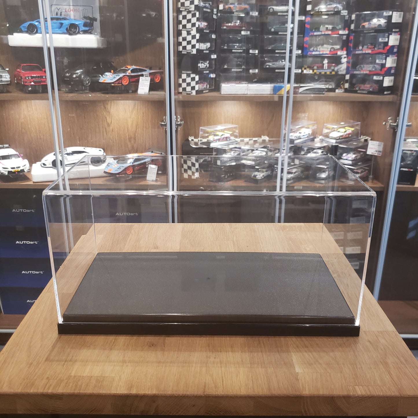 YOMA Display Case Showcase Clear Cover and Black Plastic Base DB33P