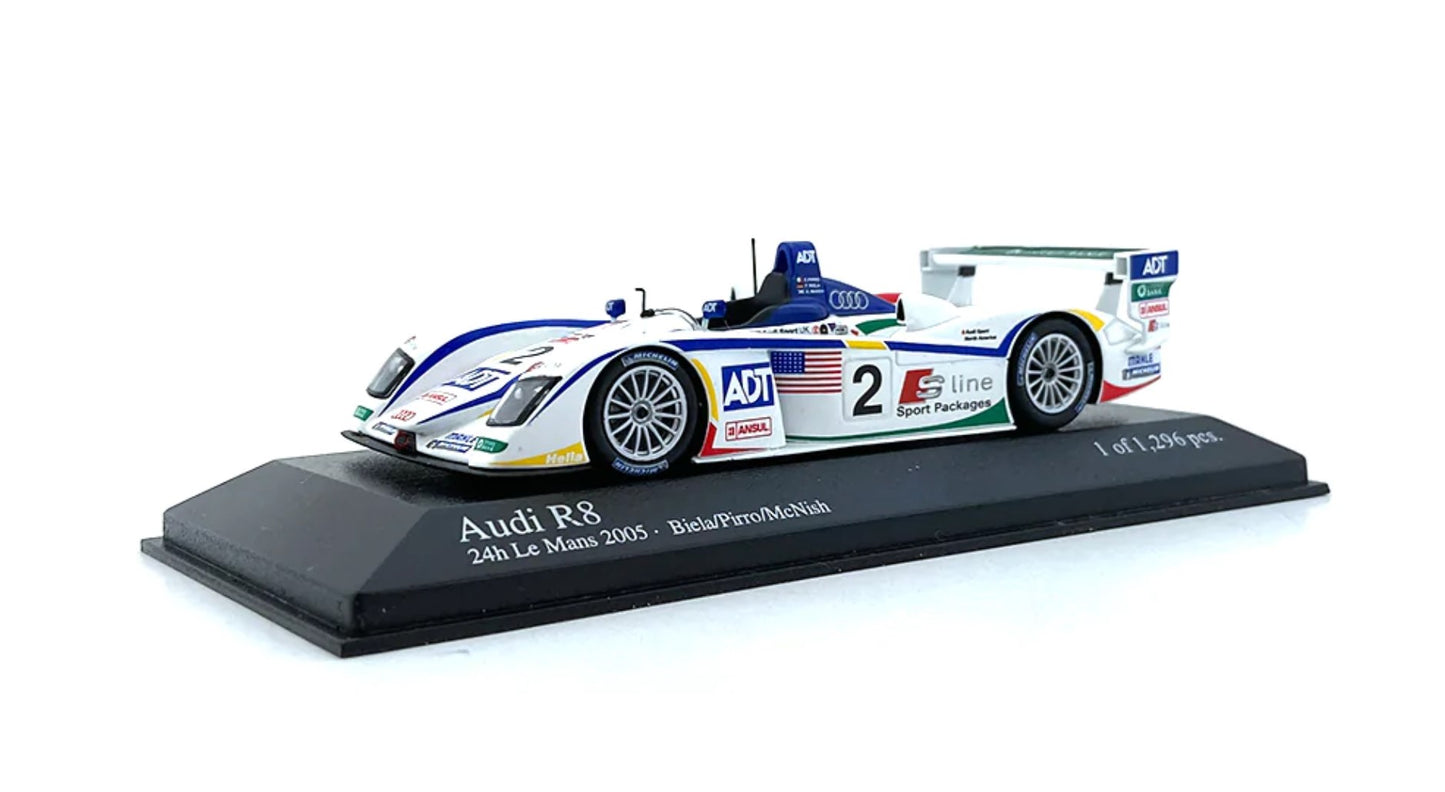 Minichamps 1:43 Audi R8 3rd #2 Place ADT Team 24H Le Mans 2005 400051392
