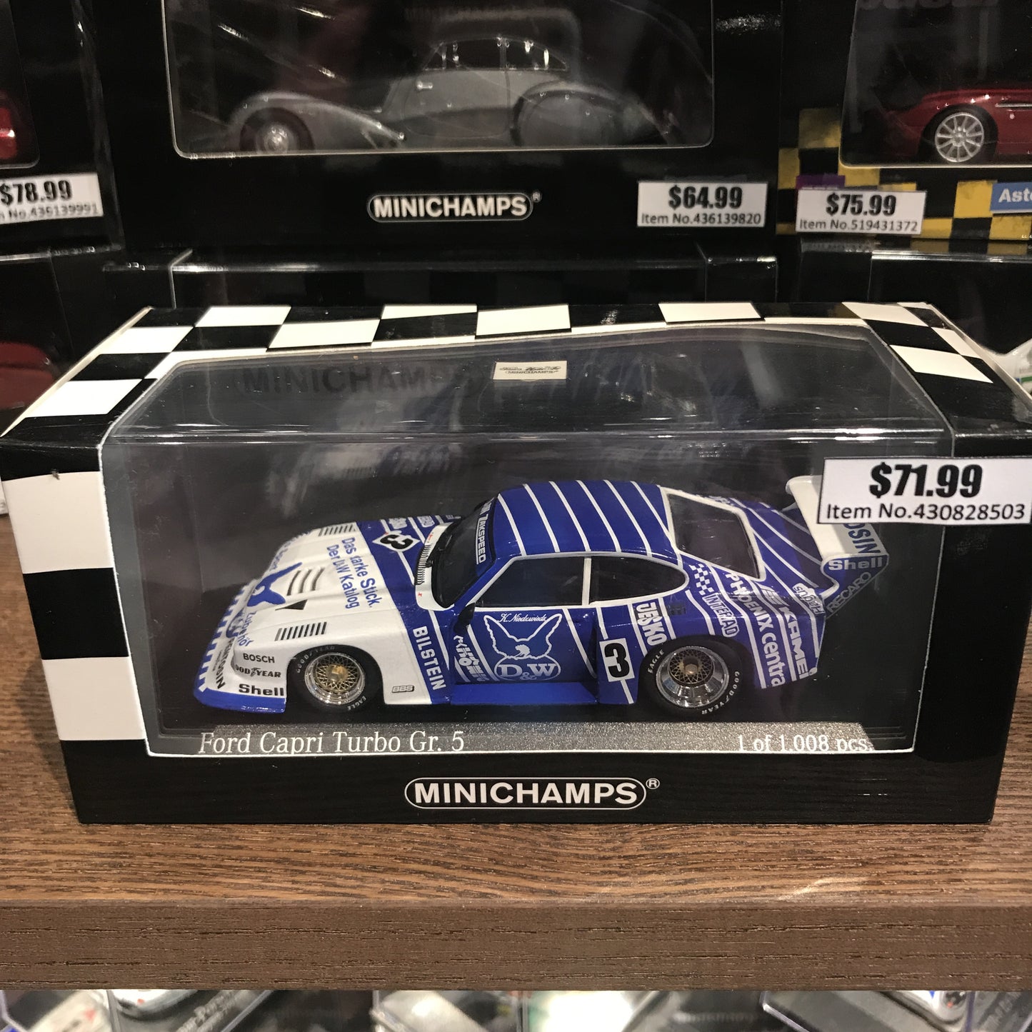 Minichamps 1:43 FORD CAPRI GR.5 ´D&W´ TEAM ZAKSPEED WINNER DRM NURBURGRING #3 1982 430828503