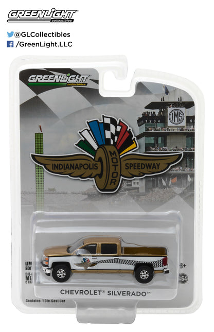 GreenLight 1:64 Chevrolet Chevy Silverado Indianapolis Motor Speedway Wheel, Wings & Flag 29902