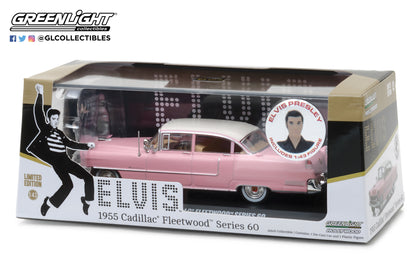 GreenLight 1:43 Hollywood - Elvis Presley (1935-77) - 1955 Cadillac Fleetwood Series 60 Pink Cadillac with Elvis Presley Figure 86436