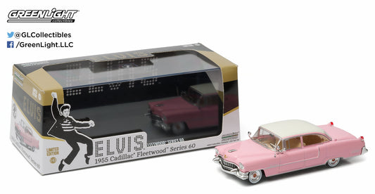 GreenLight 1:43 Elvis Presley (1935-77) - 1955 Cadillac Fleetwood Series 60 "Pink Cadillac" 86491