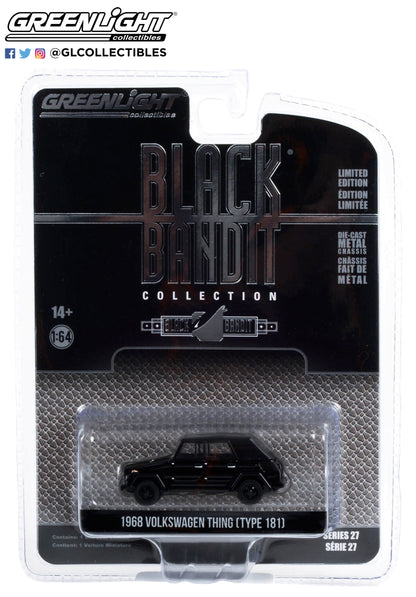 GreenLight 1:64 Black Bandit Series 27 - 1968 Volkswagen Thing (Type 181) 28110-C