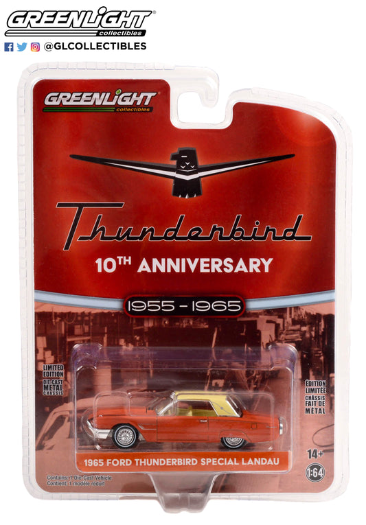 GreenLight 1:64 Anniversary Collection Series 15 - 1965 Ford Thunderbird Special Landau - Ember-Glo Metallic with Parchment Top and Interior - 10th Anniversary Limited Edition 28120-B