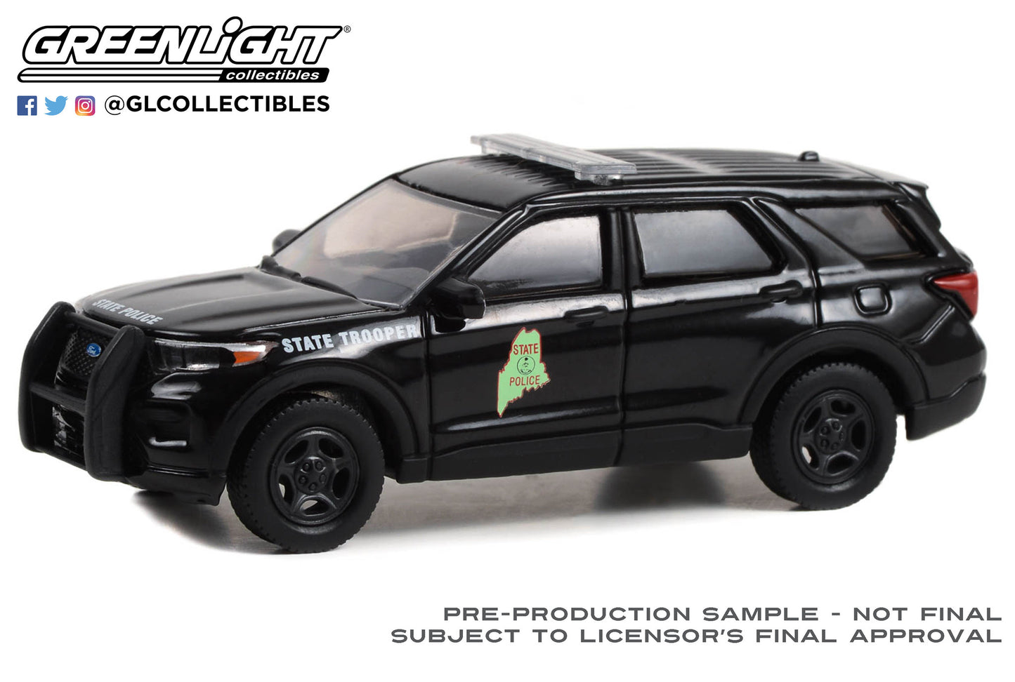 GreenLight 1:64 Anniversary Collection Series 15 - 2021 Ford Police Interceptor Utility - Maine State Police 100th Anniversary Livery 28120-E