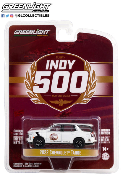 GreenLight 1:64 Anniversary Collection Series 15 - 2022 Chevrolet Tahoe - 2022 106th Running of the Indianapolis 500 Official Vehicle 28120-F