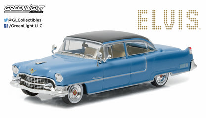 GreenLight 1:43 Hollywood - Elvis Presley (1935-77) - 1955 Cadillac Fleetwood Series 60 "Blue Cadillac" 86493