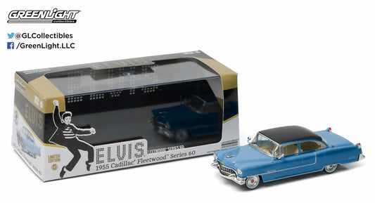 GreenLight 1:43 Hollywood - Elvis Presley (1935-77) - 1955 Cadillac Fleetwood Series 60 "Blue Cadillac" 86493