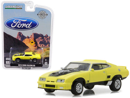 GreenLight 1:64 1973 Ford Falcon XB Custom - Yellow Blaze with Black Stripes 29947