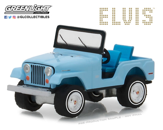 GreenLight 1/64 Elvis Presley (1935-77) - Jeep CJ-5 - Sierra Blue 29955