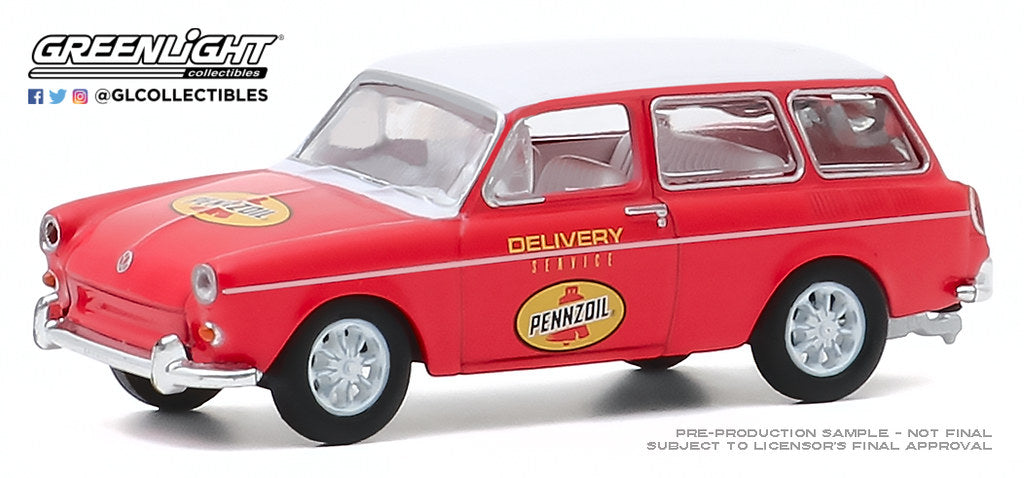 GreenLight 1:64 Club Vee-Dub Series 11 - 1965 Volkswagen Type 3 Squareback - Pennzoil Delivery Service 30000-C