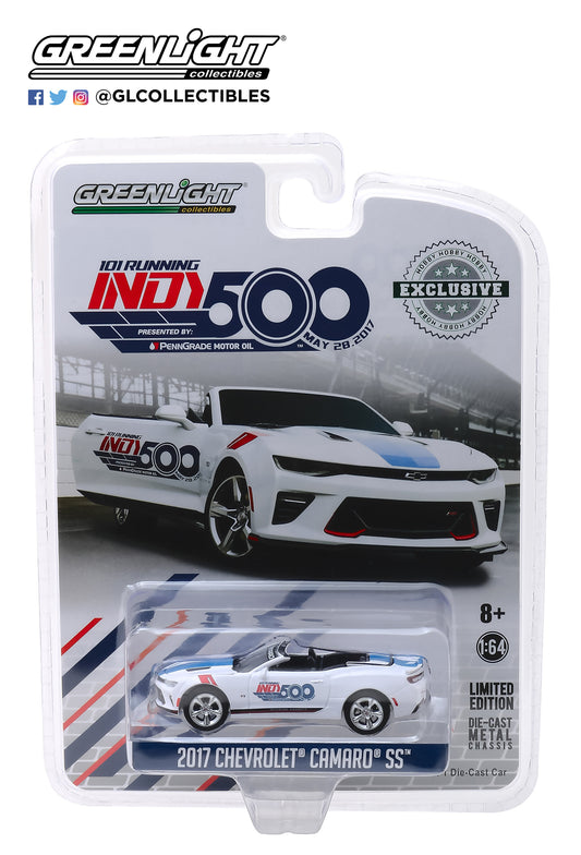 GreenLight 1/64 2017 Chevrolet Camaro Convertible - 101 Running Indy 500 Presented by PennGrade Motor Oil 500 Festival Event Car 30003
