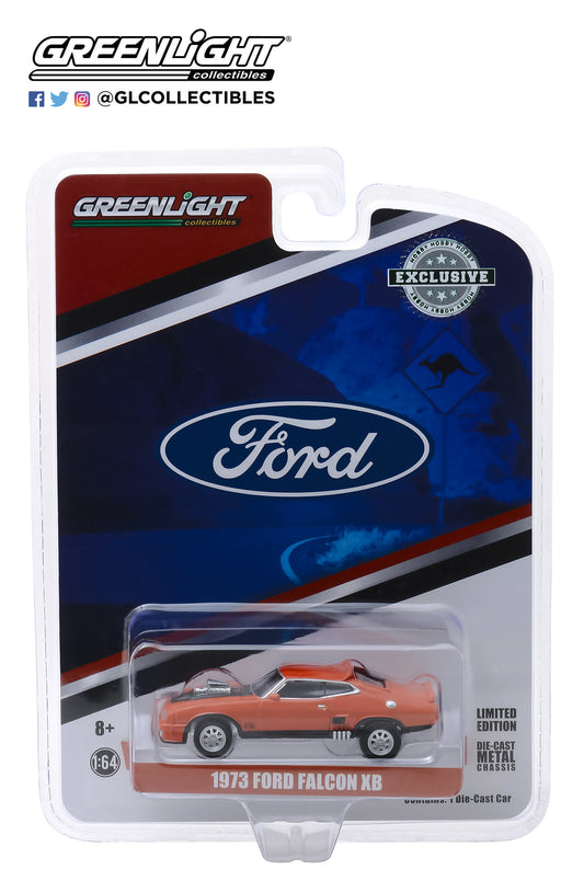 GreenLight 1/64 1973 Ford Falcon XB Custom - Burnt Orange with Black Stripes 30041