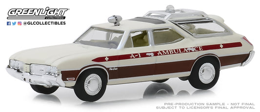 GreenLight 1/64 1970 Oldsmobile Vista Cruiser - Waco, Texas A-1 Ambulance 30066