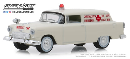 GreenLight 1:64 1955 Chevrolet Sedan Delivery - Channelview, Texas Fire Department Volunteer Emergency Car 30071