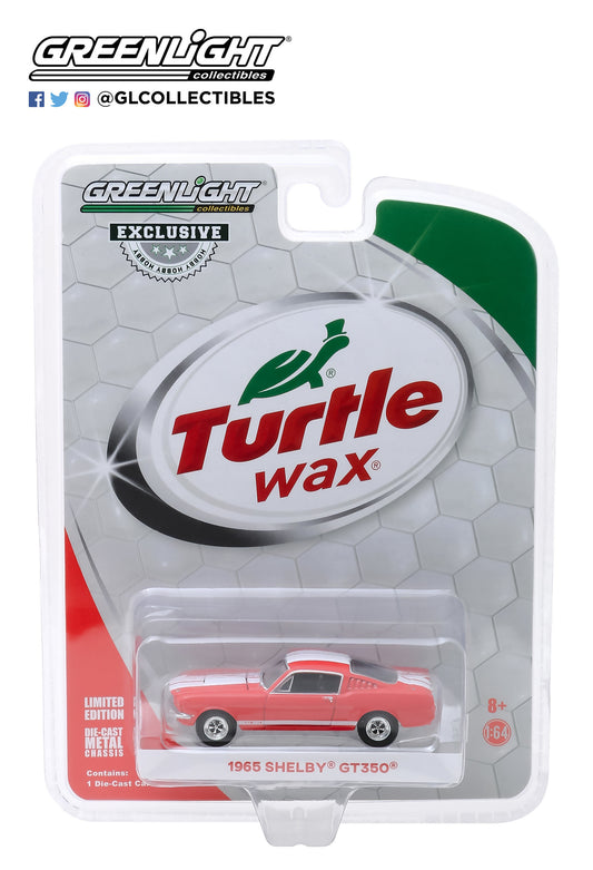 GreenLight 1:64 Turtle Wax Ad Cars - 1965 Shelby GT350 Wax Before You Ride 30072