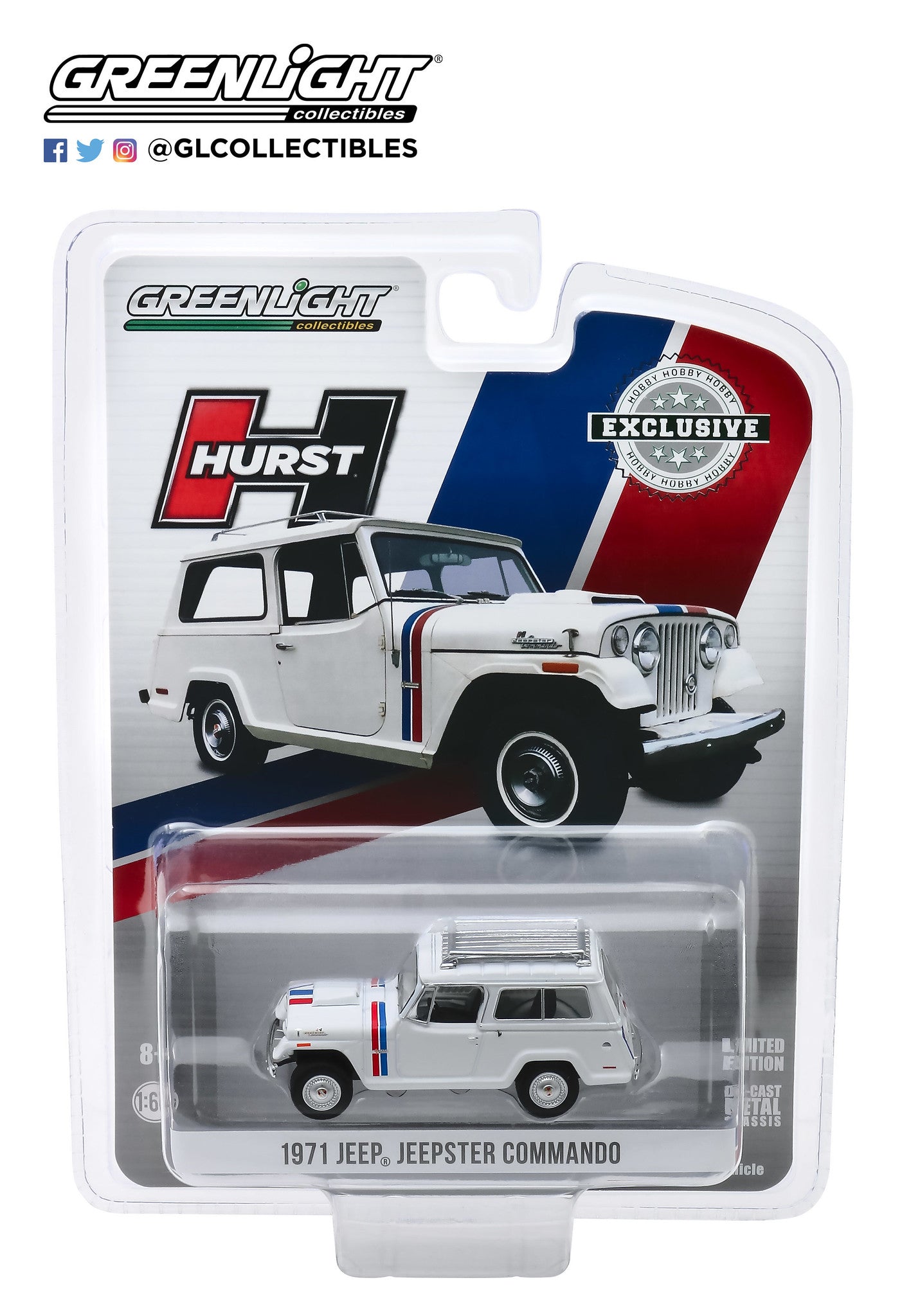 GreenLight 1:64 1971 Jeep Jeepster Commando - Hurst Edition 30115