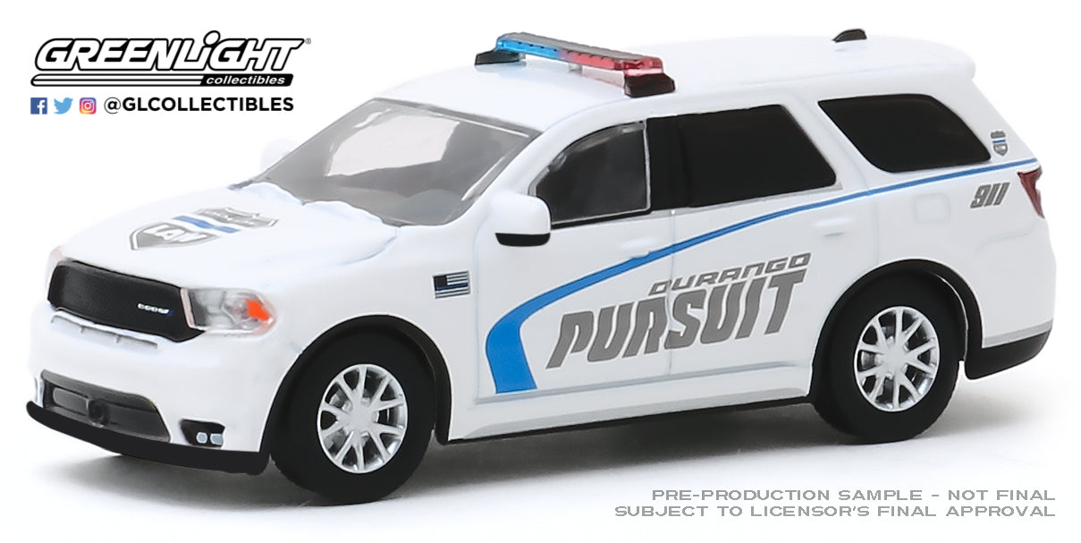 GreenLight 1:64 2019 Dodge Durango Pursuit Police SUV - White (Hobby Exclusive) 30119